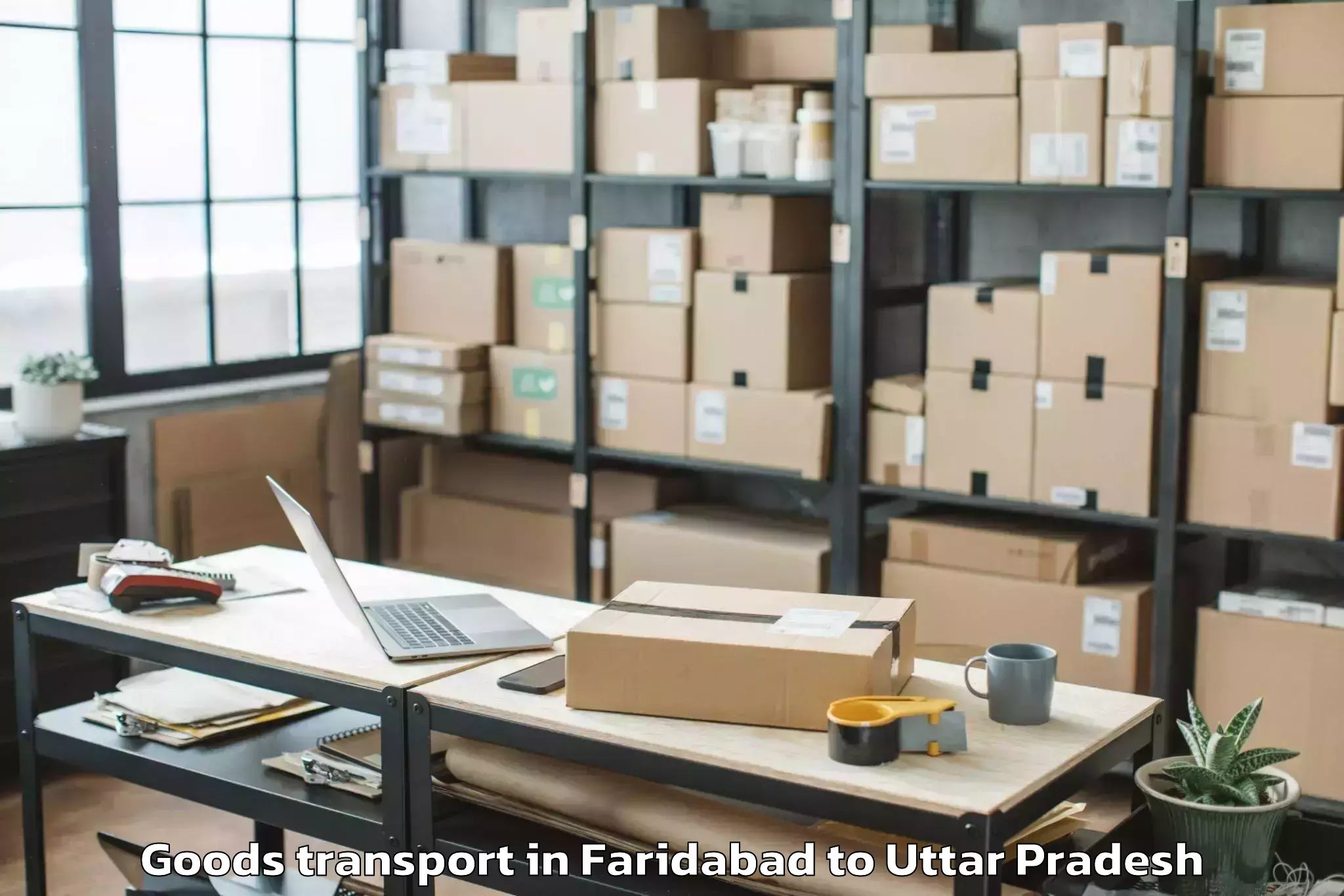 Easy Faridabad to Ikauna Goods Transport Booking